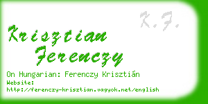 krisztian ferenczy business card